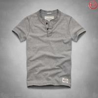 heren abercrombie and fitch henley tee korte t-shirt grijs Mooie Prijs 5796f872